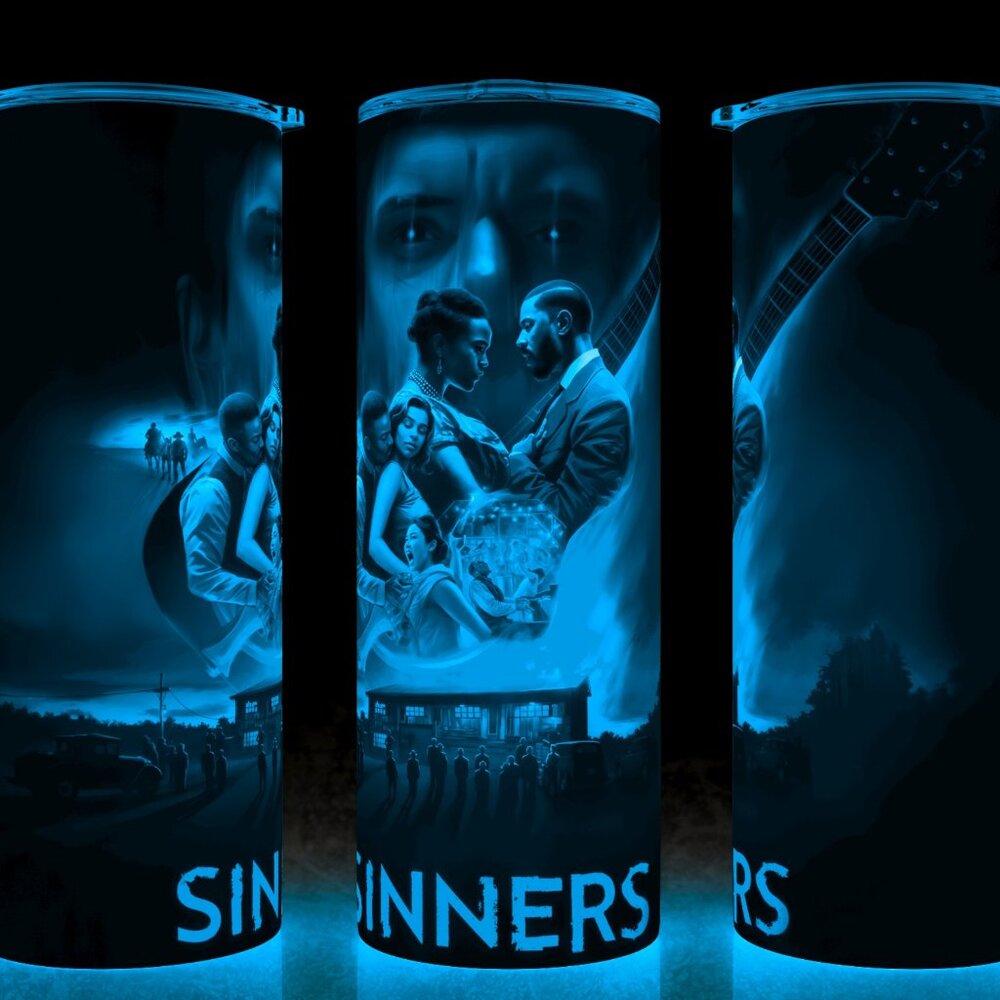 Glow in the Dark Sinners Horror Vampire Movie - Michael B Jordan Cup Mug Tumbler